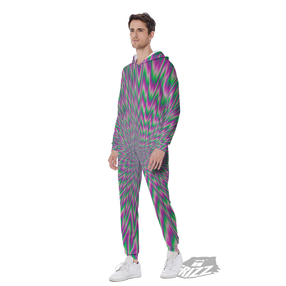 Psychedelic Optical Illusion Twinkle Men's Jumpsuit-grizzshop