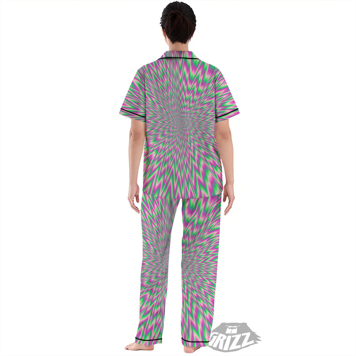 Psychedelic Optical Illusion Twinkle Women's Pajamas Set-grizzshop