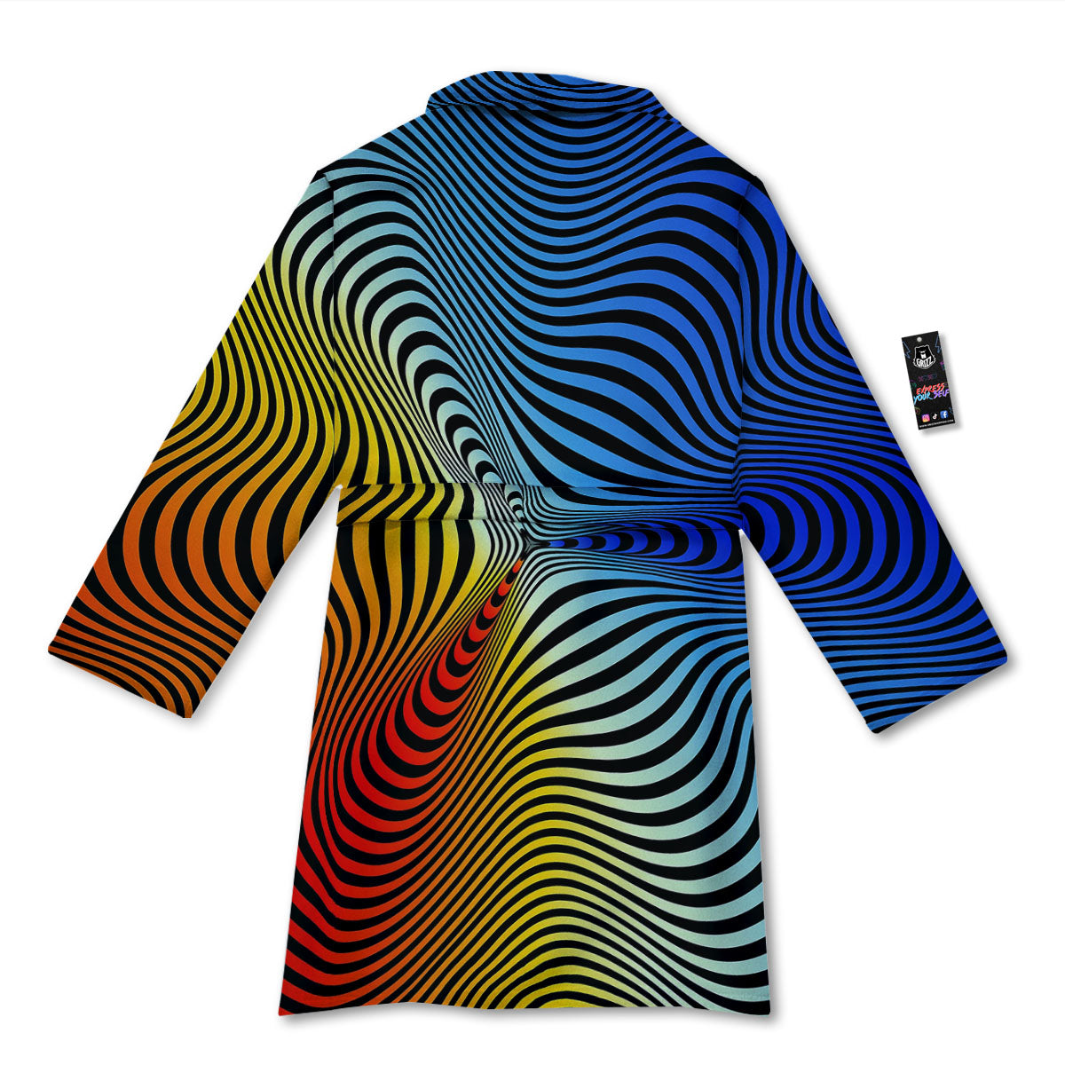 Psychedelic Optical Vibrant Illusion Bathrobe-grizzshop