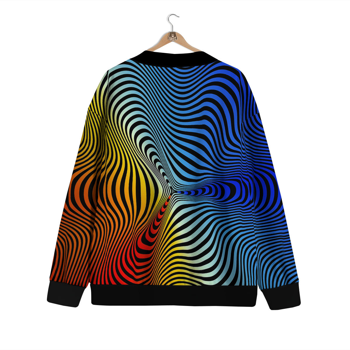Psychedelic Optical Vibrant Illusion Cardigan-grizzshop