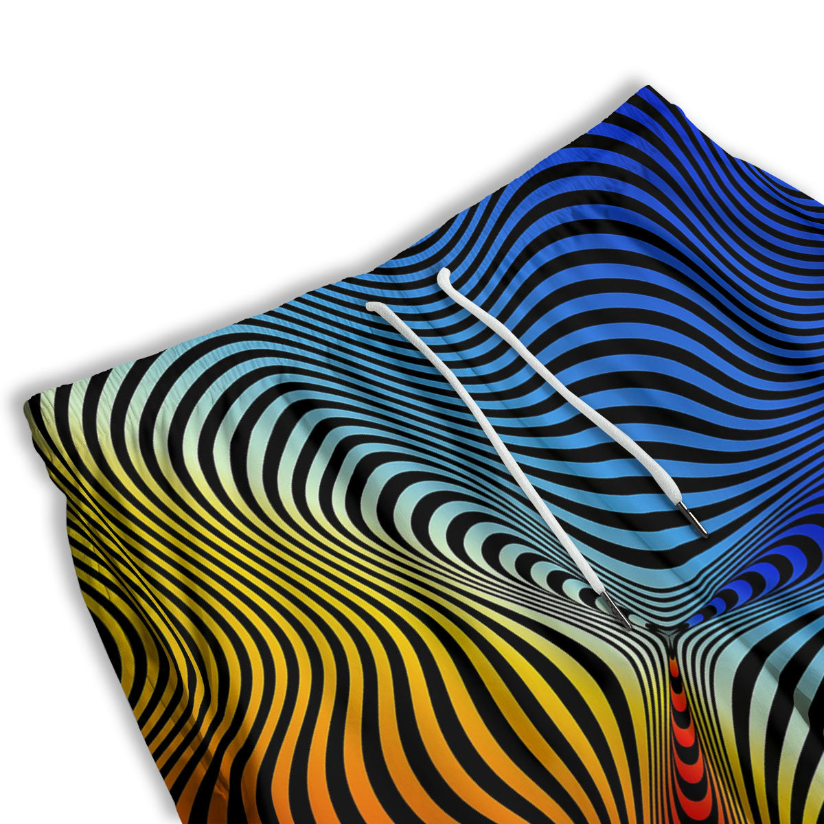 Psychedelic Optical Vibrant Illusion Men's Athletic Shorts