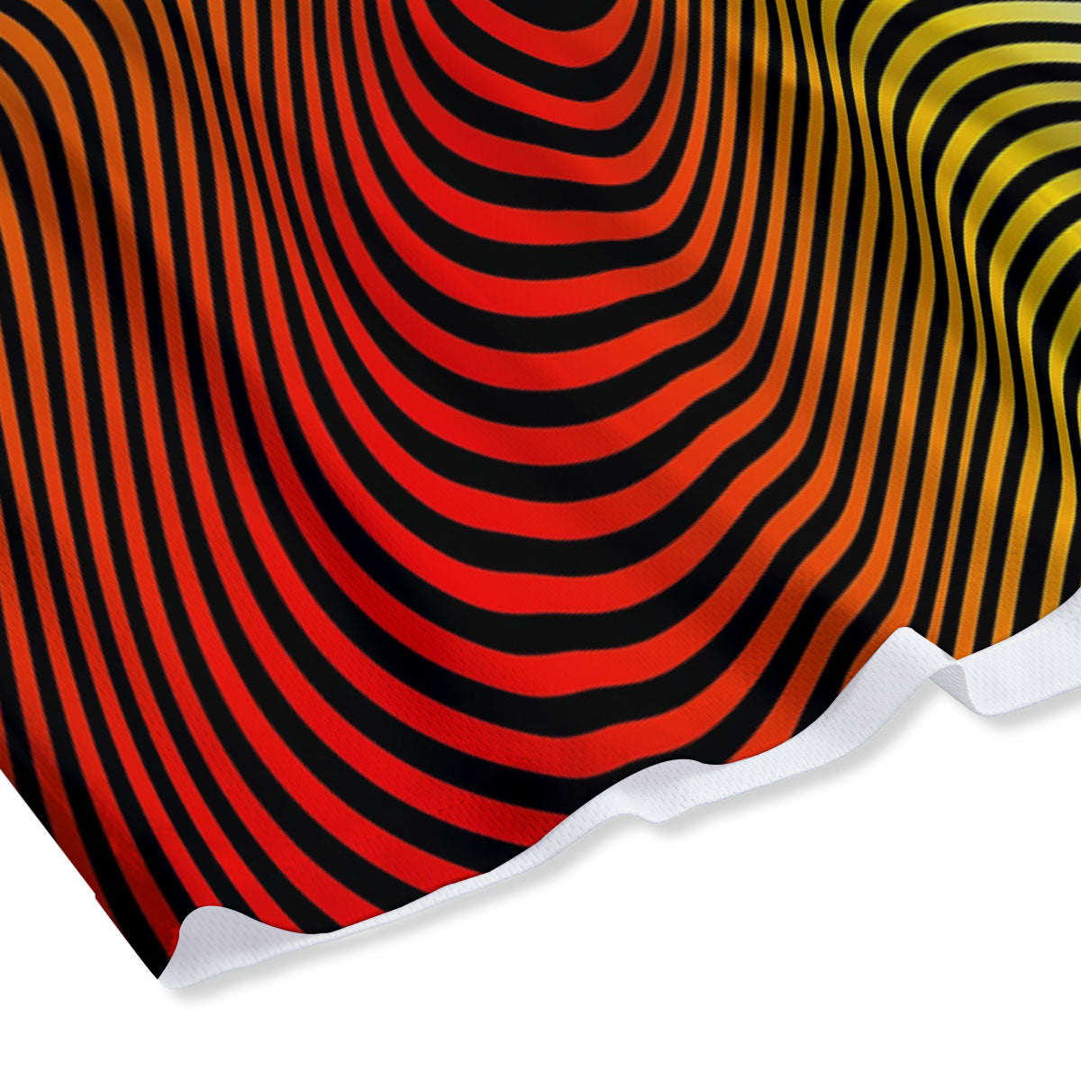 Psychedelic Optical Vibrant Illusion Mesh Shorts