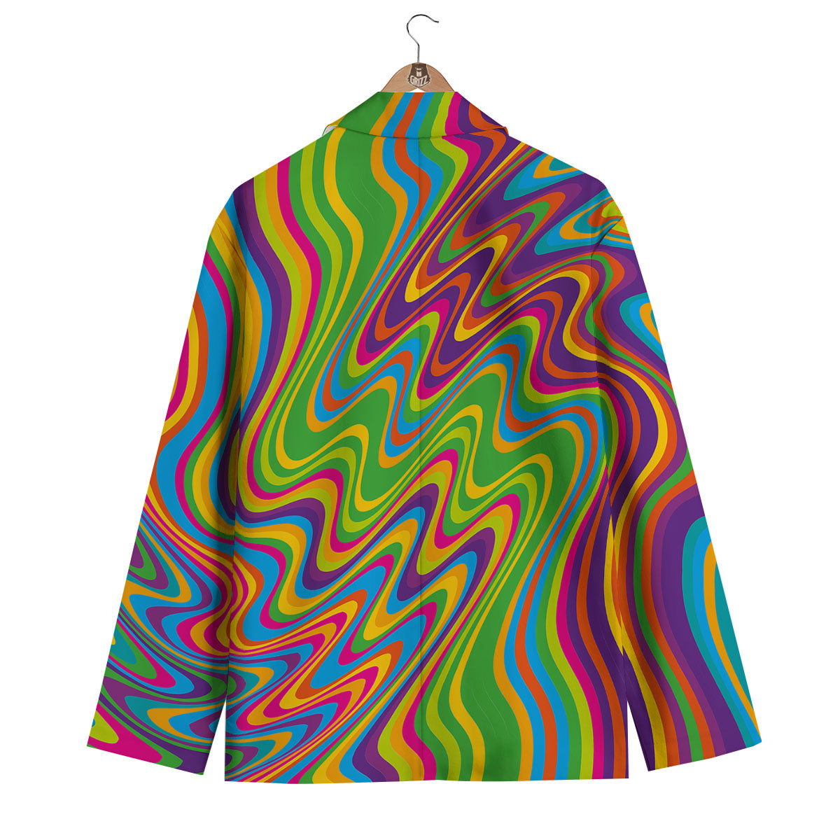 Psychedelic Rainbow Print Pattern Men's Blazer-grizzshop