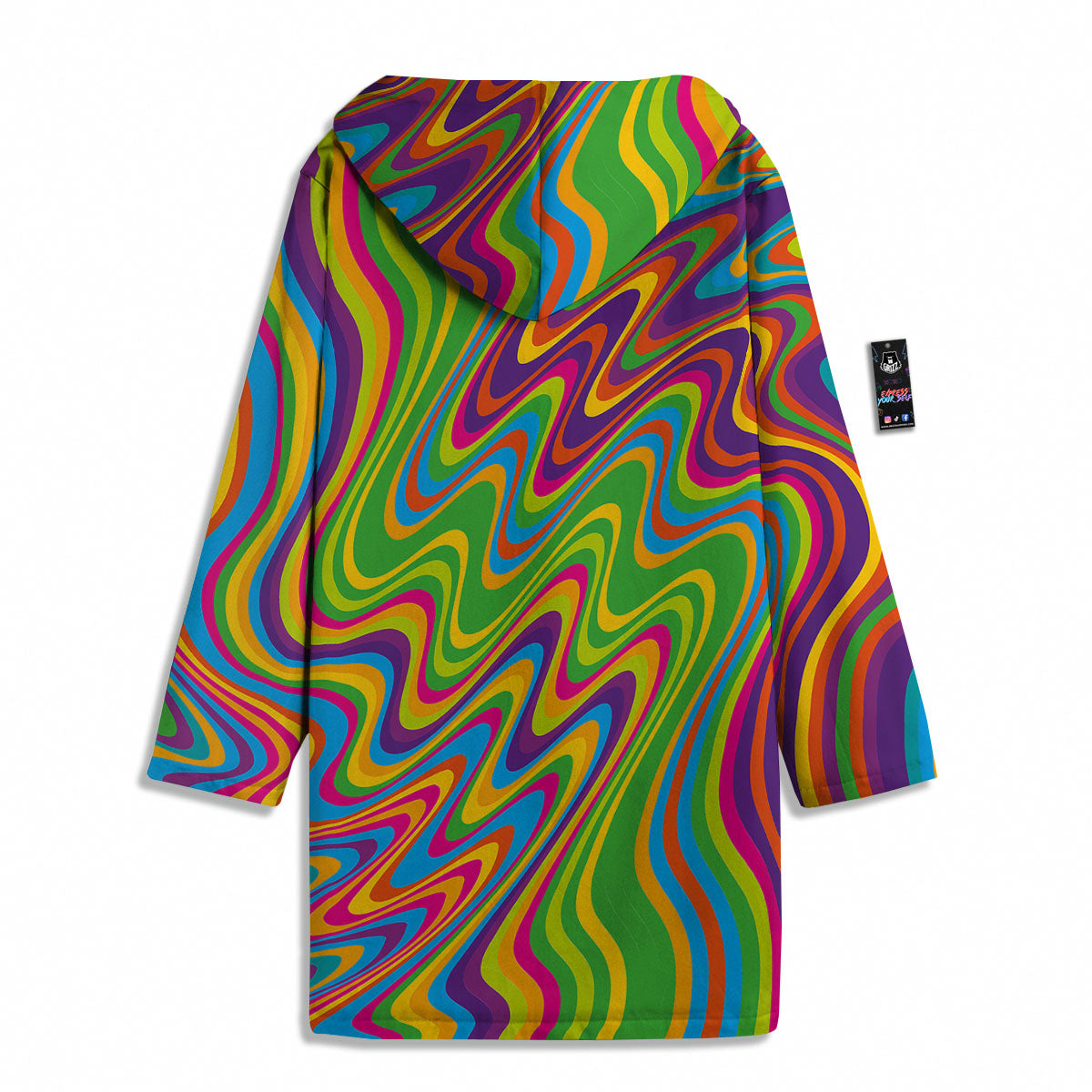 Psychedelic Rainbow Print Pattern Men's Windbreaker Jacket-grizzshop
