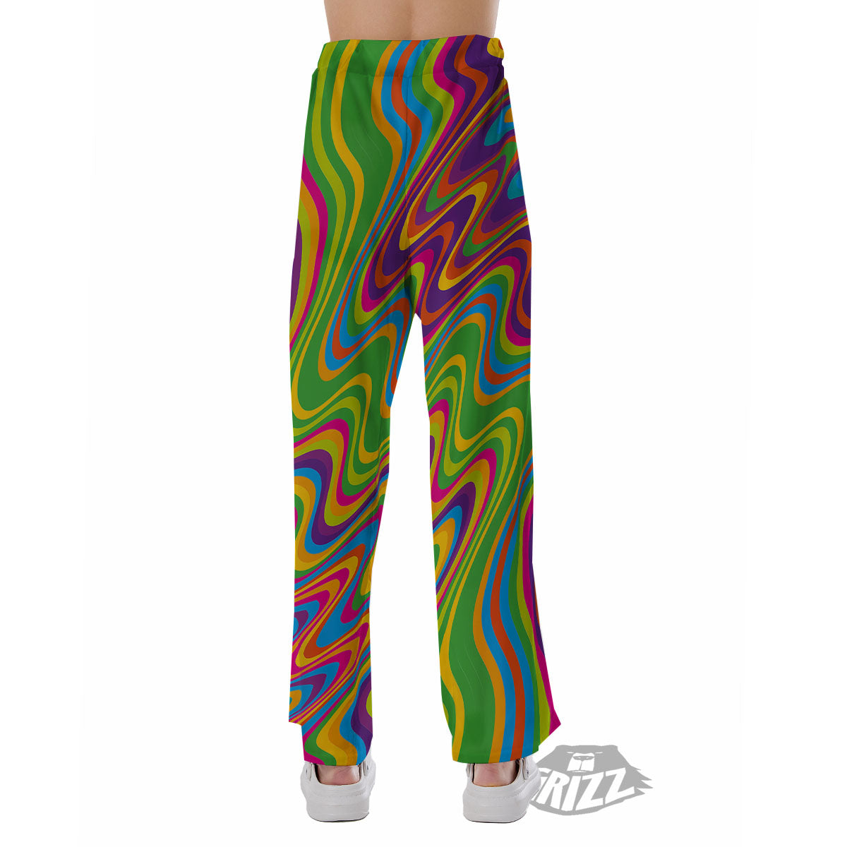 Psychedelic Rainbow Print Pattern Pajama Pants-grizzshop