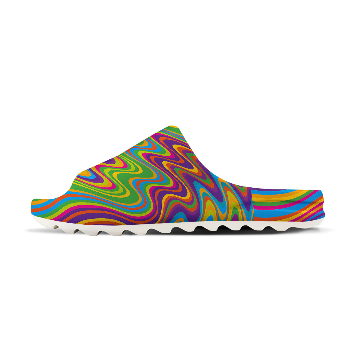 Psychedelic Rainbow Print Pattern Sandals-grizzshop