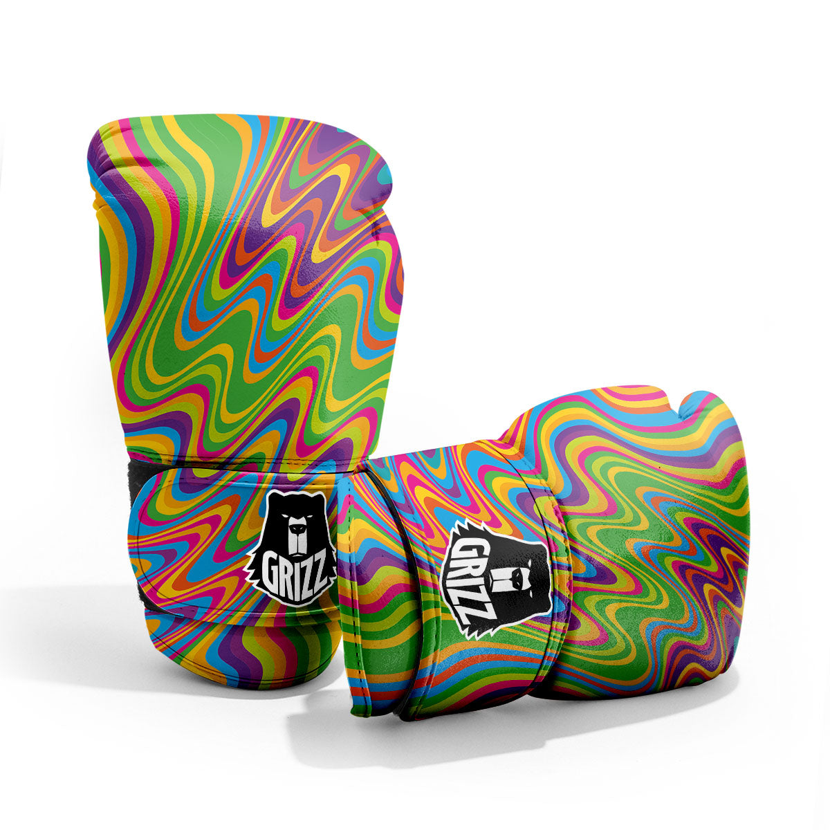 Psychedelic Rainbow Print Pattern Pro Boxing Glove