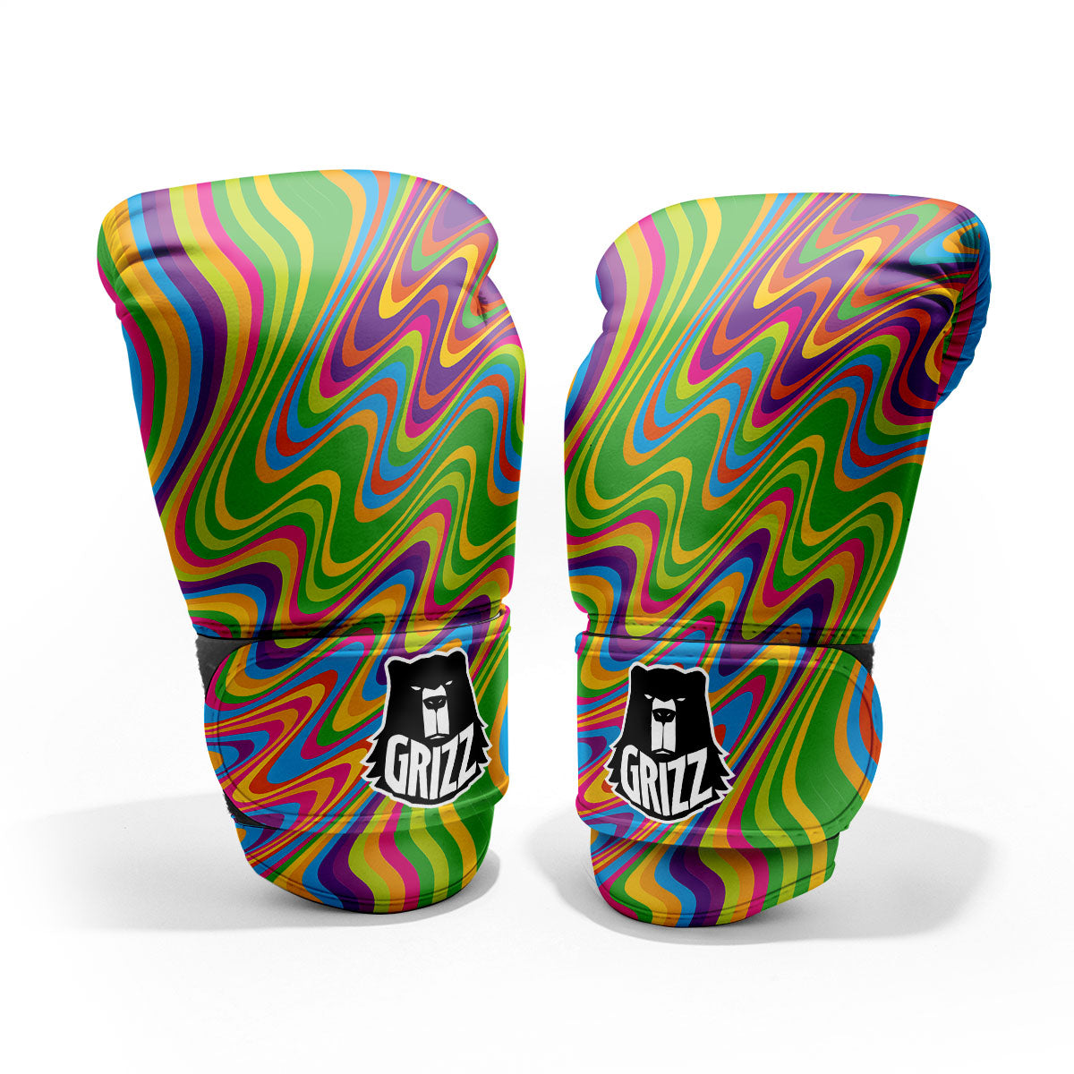 Psychedelic Rainbow Print Pattern Pro Boxing Glove