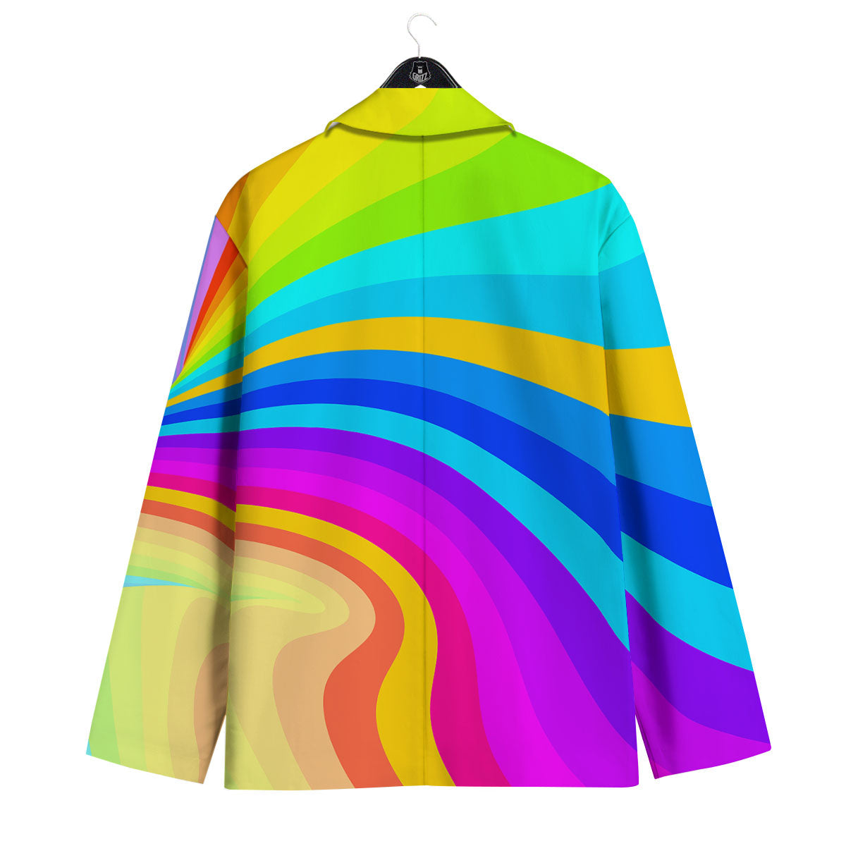 Psychedelic Rainbow Torus Print Men's Sport Coat-grizzshop