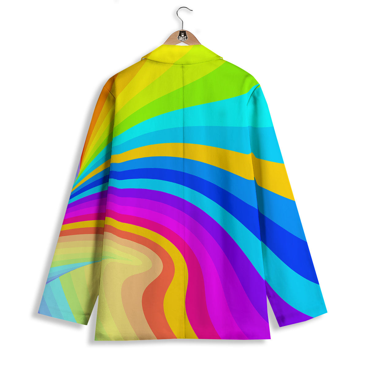 Psychedelic Rainbow Torus Print Women's Blazer-grizzshop