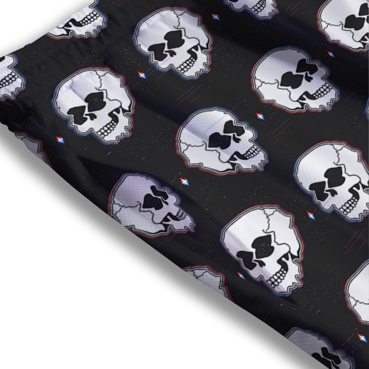 Raccoon Grey Print Pattern Mesh Shorts