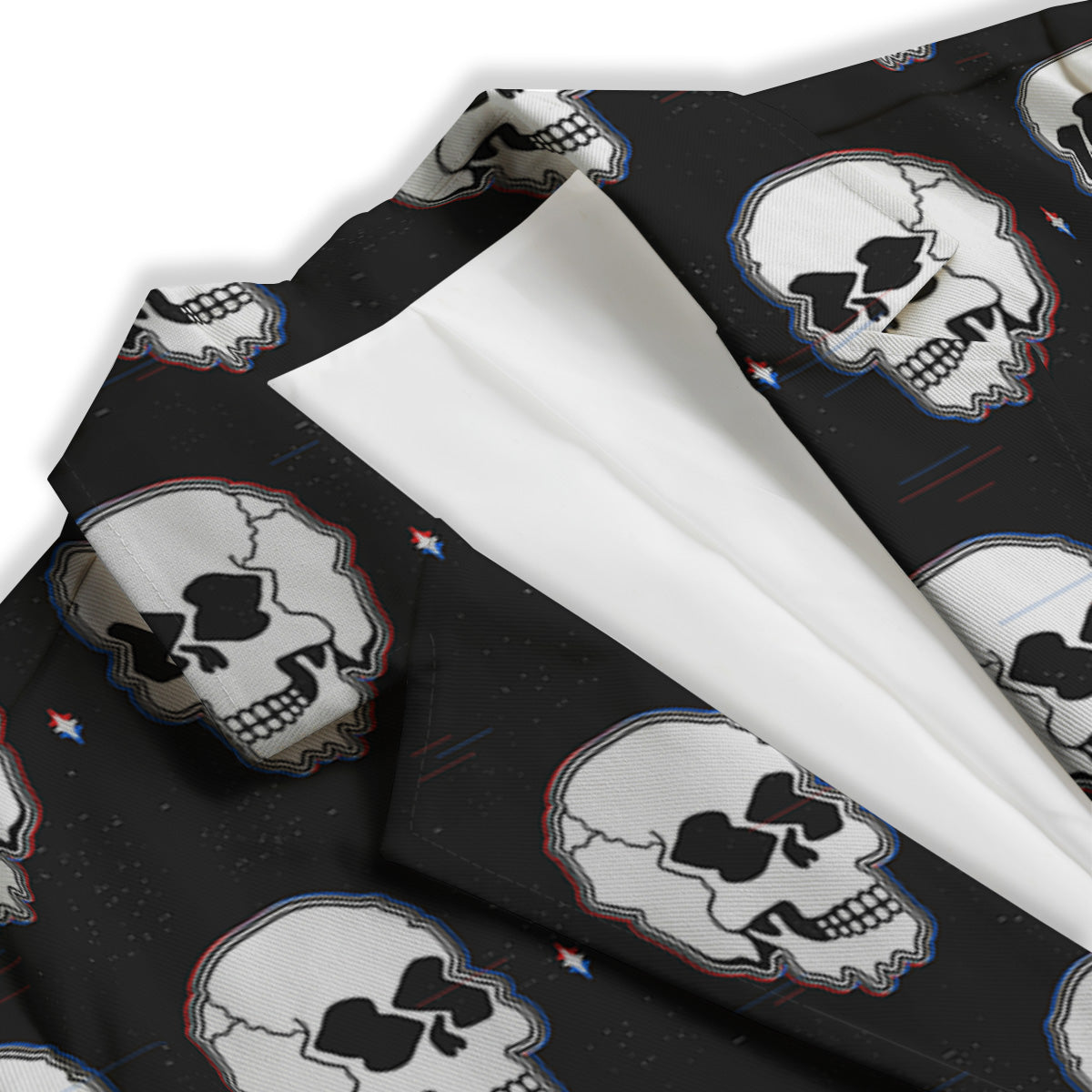 Psychedelic Skull Glitch Print Pattern Women's Blazer-grizzshop