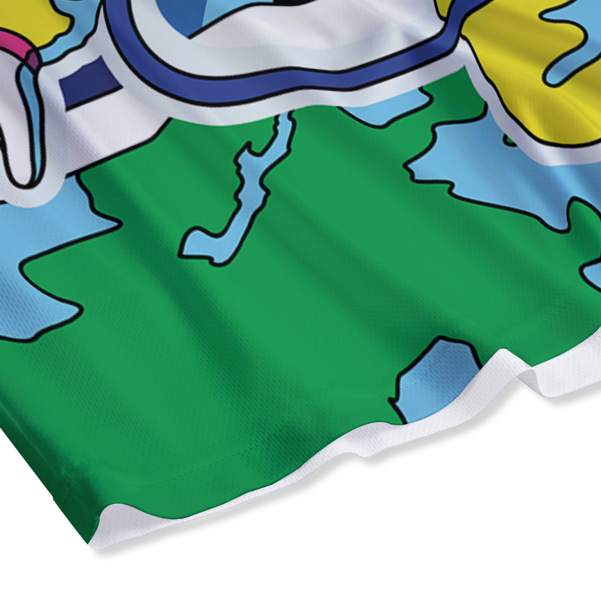 Rainbow Geometric Print Pattern Mesh Shorts