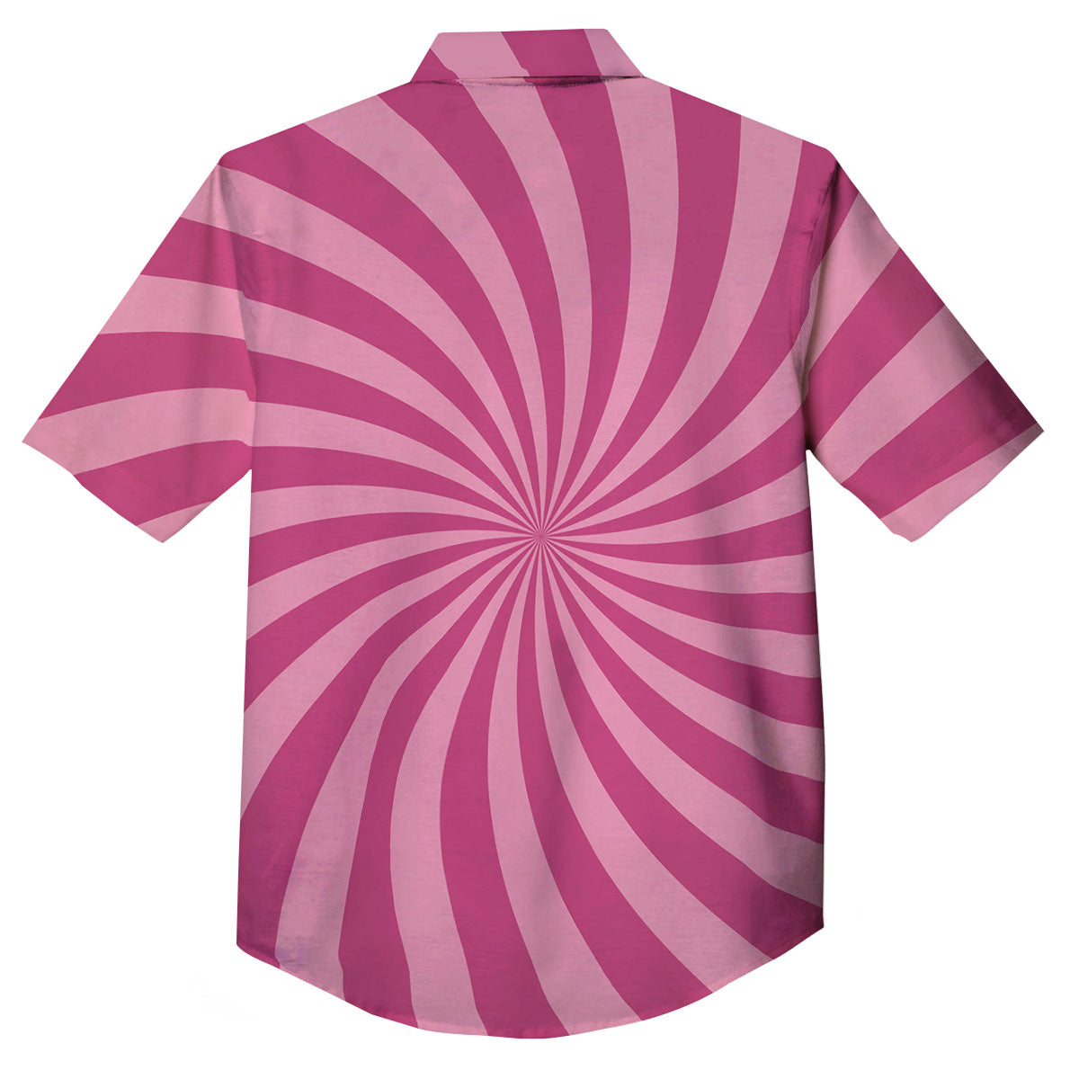 Psychedelic Swirl Pink Print Button Up Shirt-grizzshop