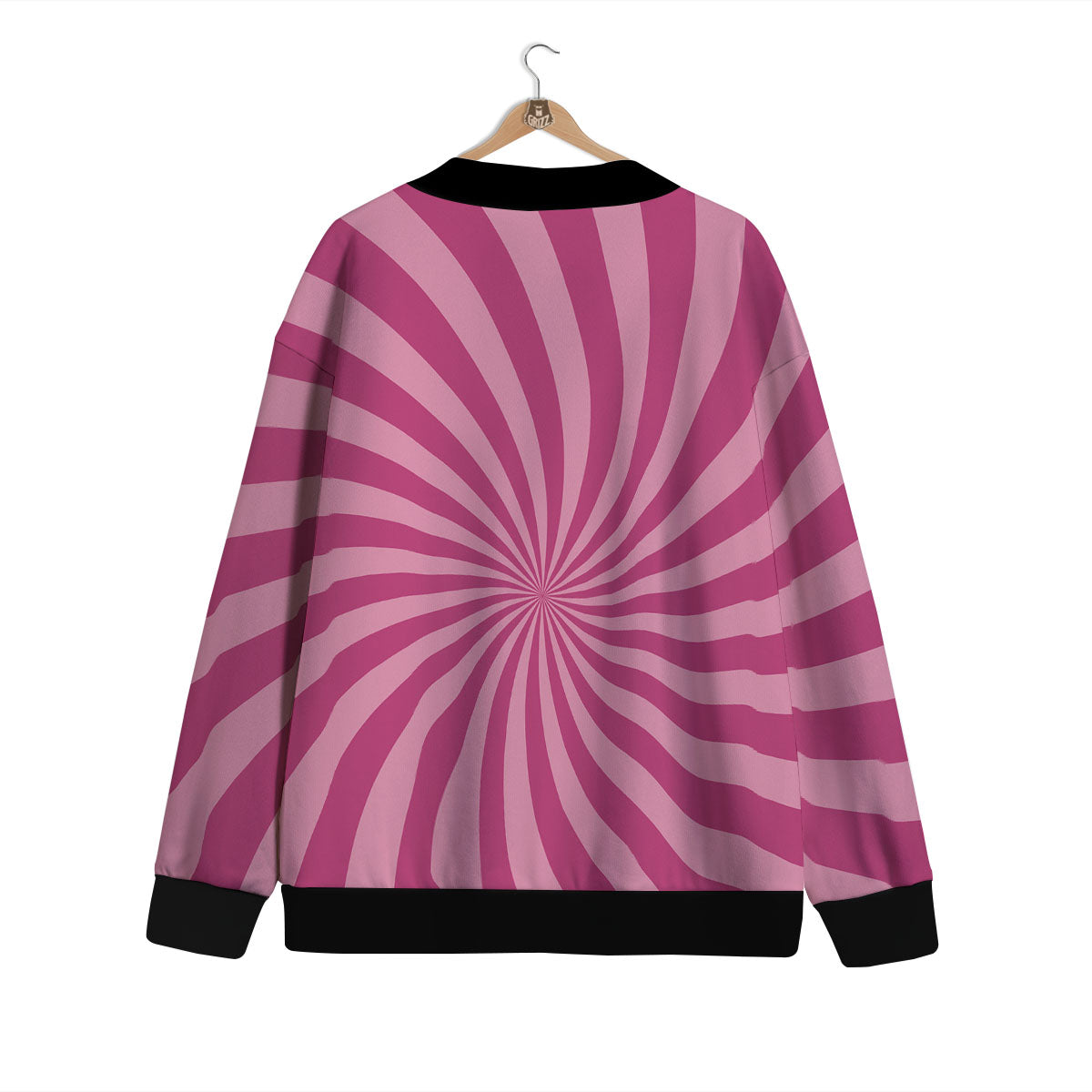 Psychedelic Swirl Pink Print Cardigan-grizzshop