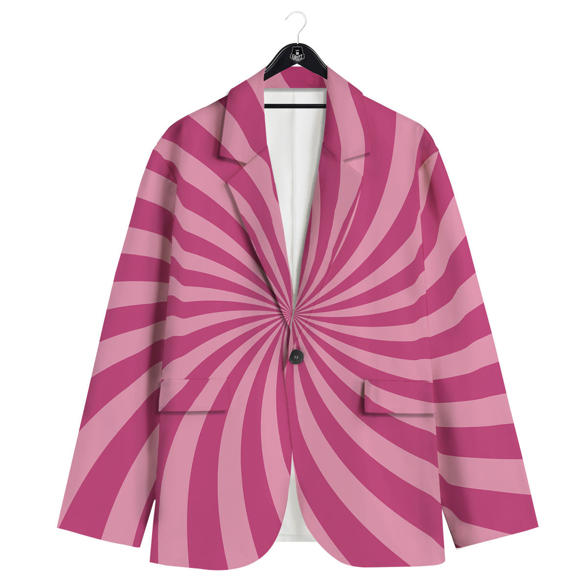 Psychedelic Swirl Pink Print Men's Sport Coat-grizzshop