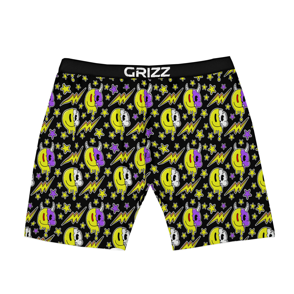 Psychedelic Trippy Acid Emoji Print Pattern Boxer Briefs-grizzshop