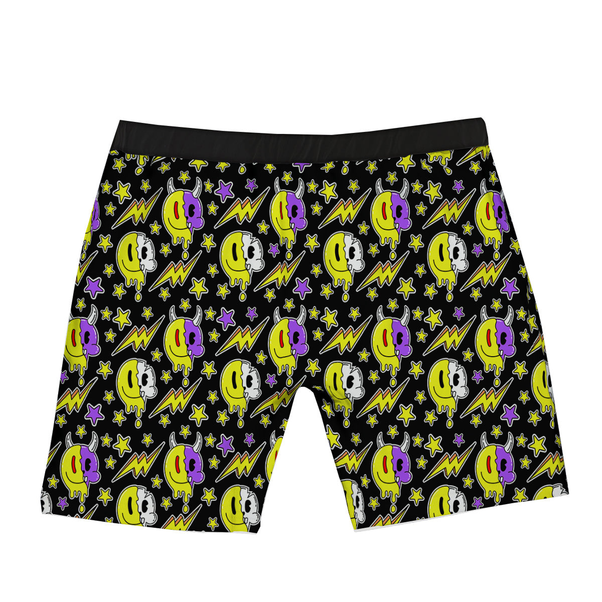 Psychedelic Trippy Acid Emoji Print Pattern Boxer Briefs-grizzshop