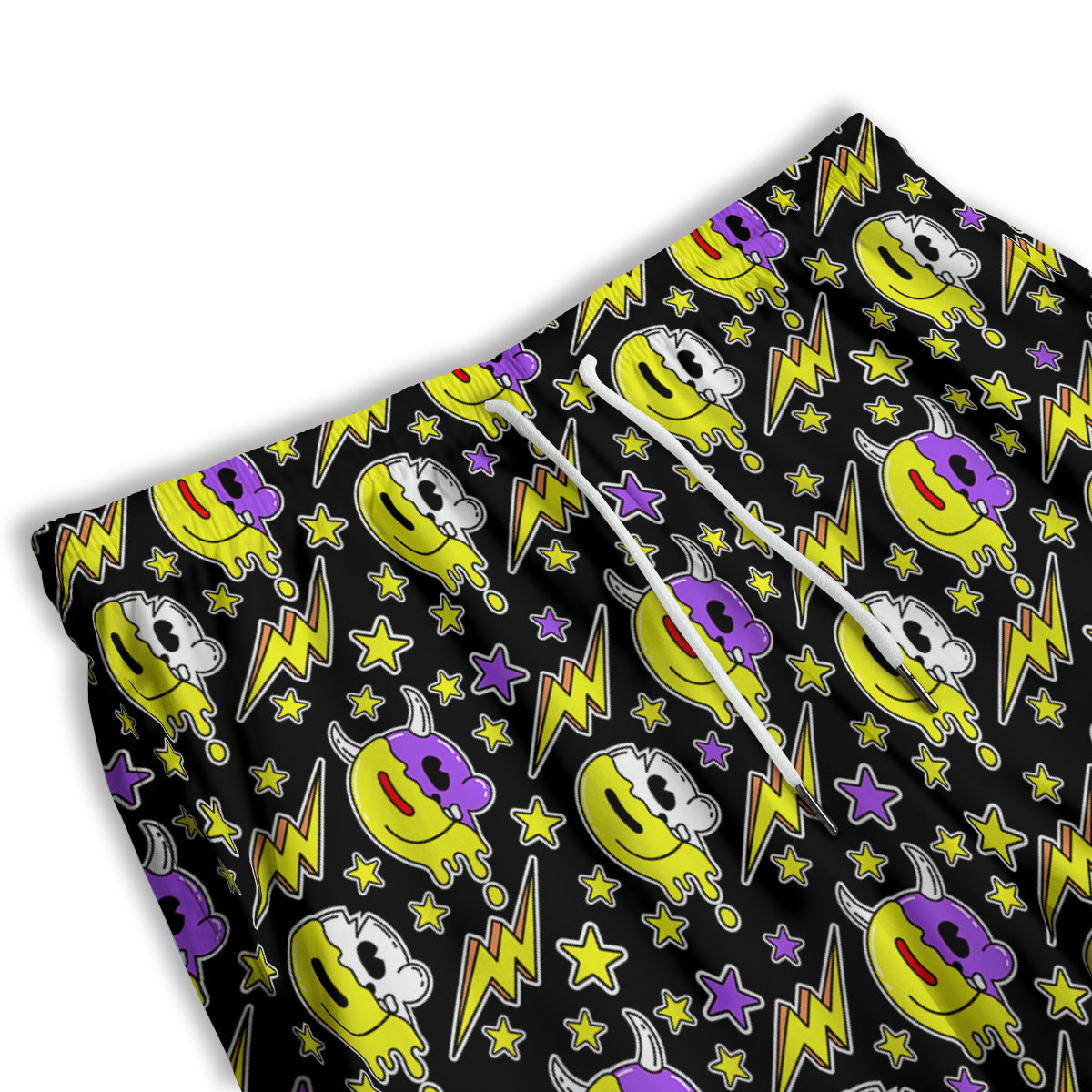 Psychedelic Trippy Acid Emoji Print Pattern Men's Athletic Shorts
