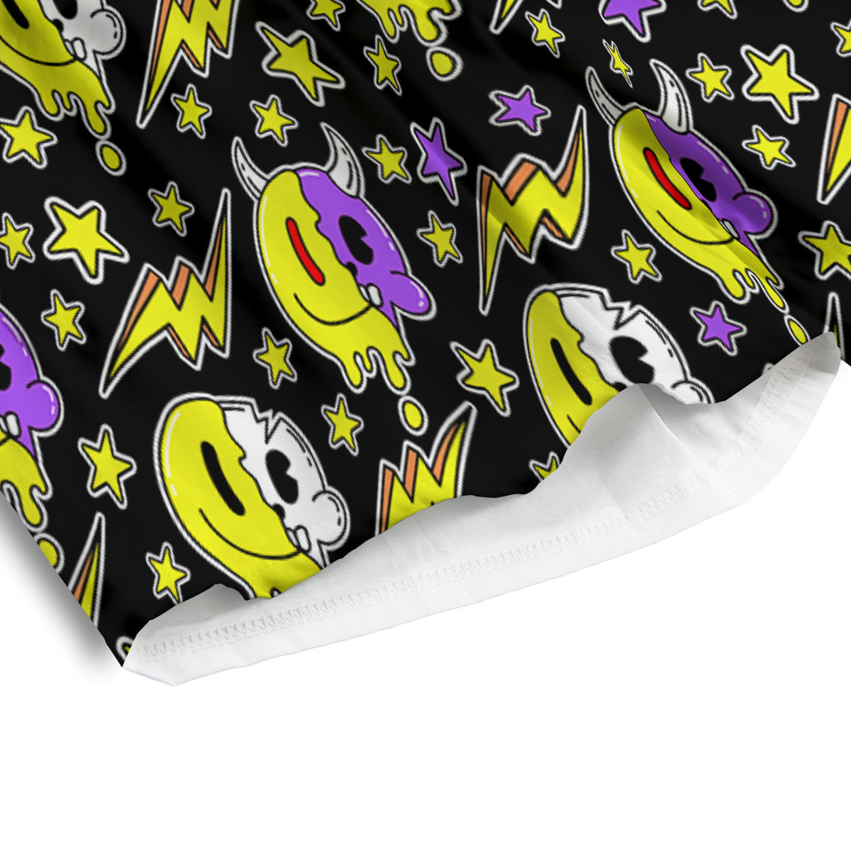 Psychedelic Trippy Acid Emoji Print Pattern Men's Athletic Shorts