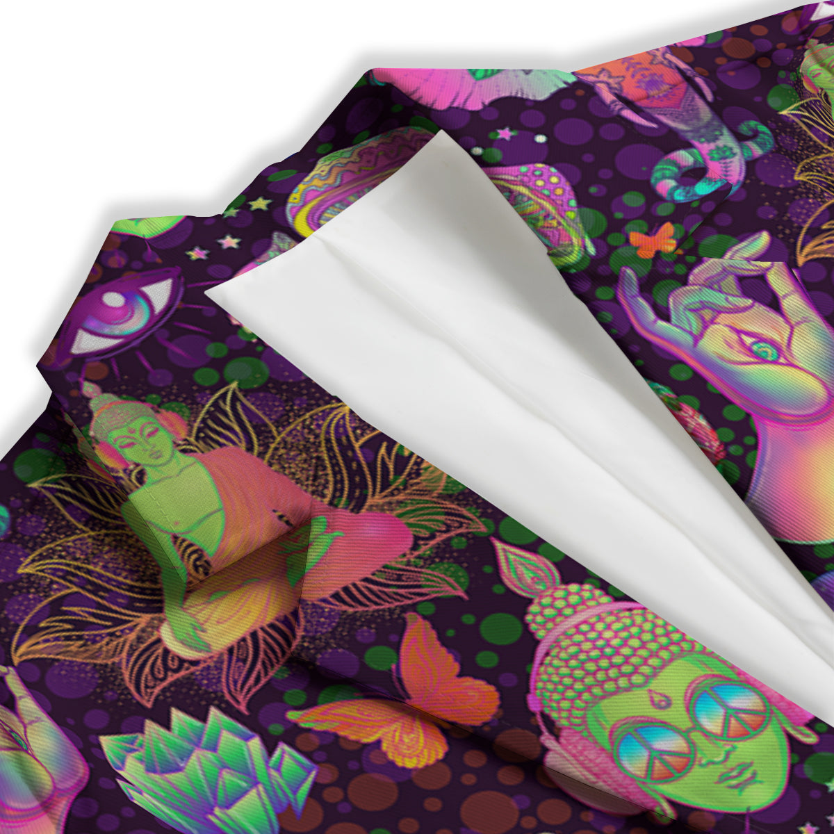 Psychedelic Trippy Drug Cartoon Print Pattern Women's Blazer-grizzshop