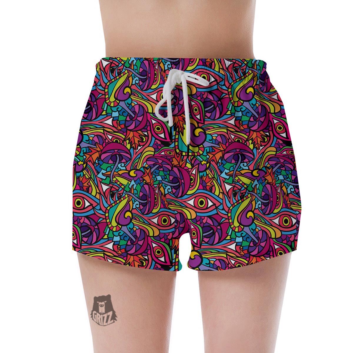 Psychedelic Trippy Eye Women's Shorts-grizzshop