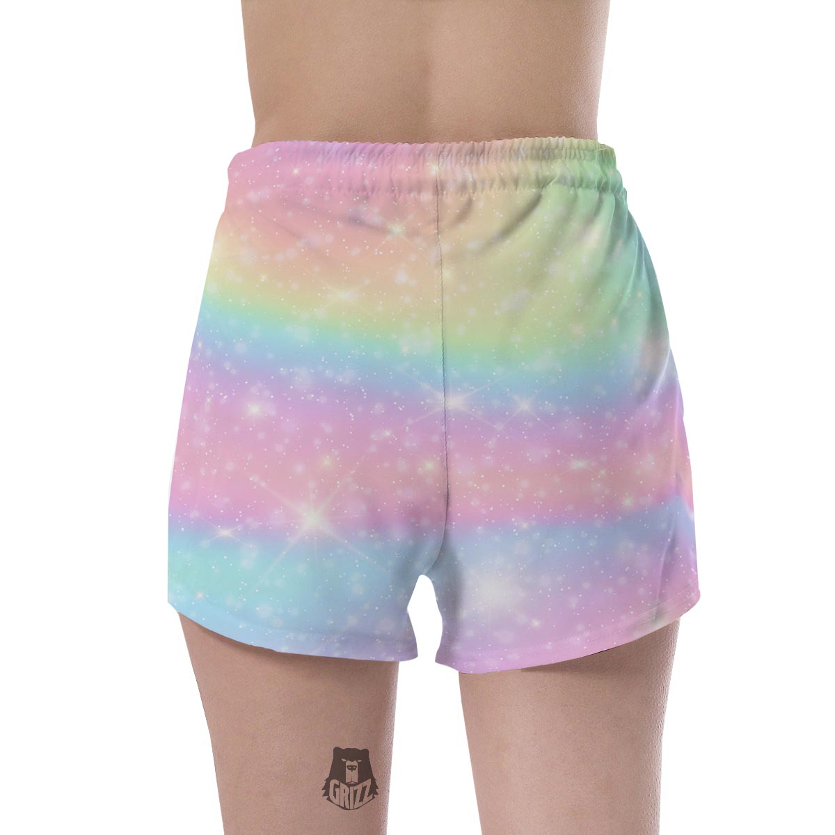 Psychedelic Trippy Holographic Women's Shorts-grizzshop