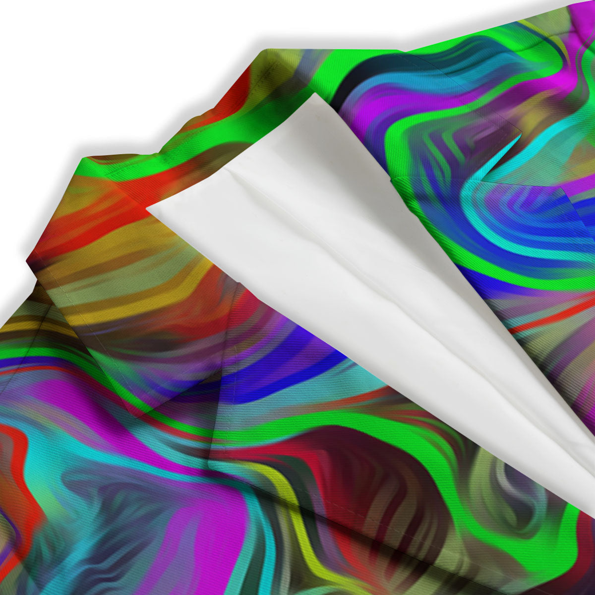 Psychedelic Trippy Neon Green Print Women's Blazer-grizzshop