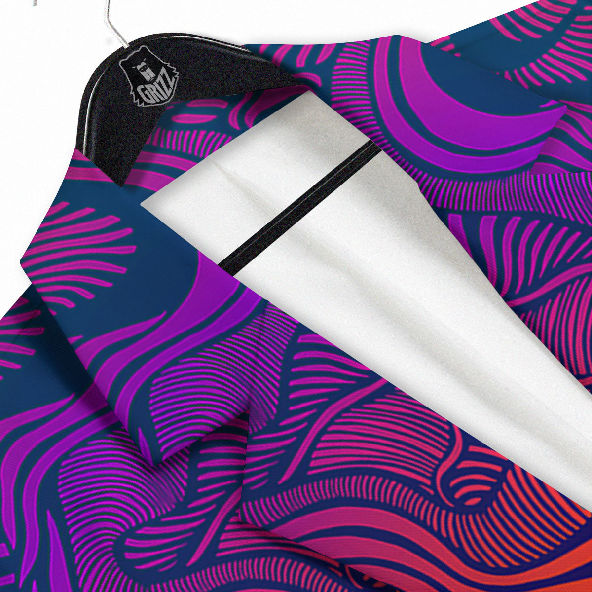 Psychedelic Trippy Ornament Print Men's Sport Coat-grizzshop