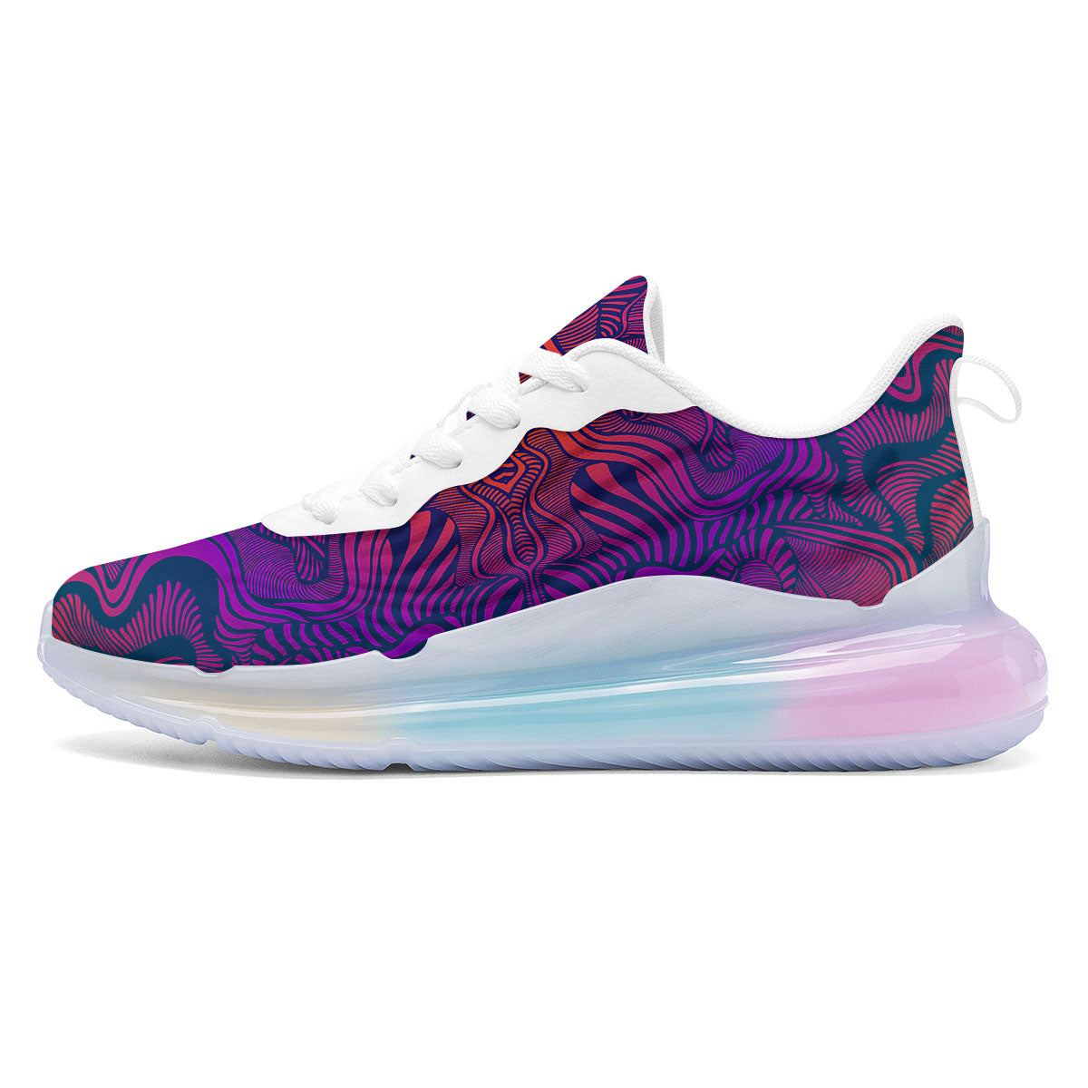 Psychedelic Trippy Ornament Print Running Sneakers-grizzshop