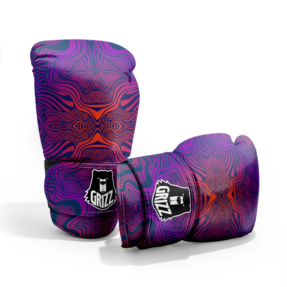 Psychedelic Trippy Ornament Print Pro Boxing Glove