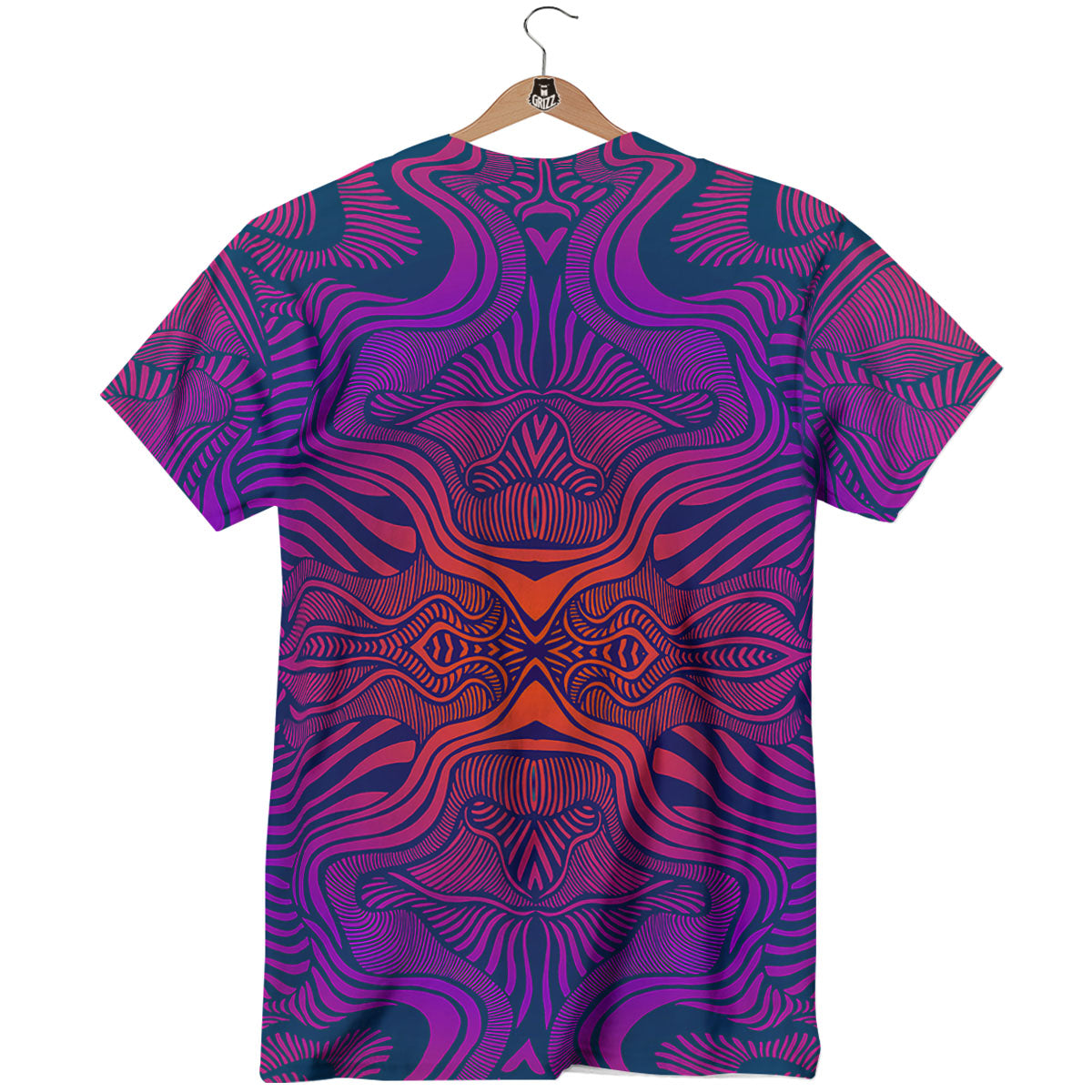 Psychedelic Trippy Ornament Print T-Shirt-grizzshop