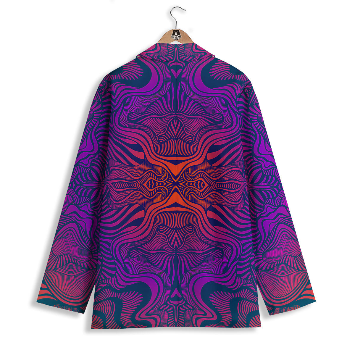 Psychedelic Trippy Ornament Print Women's Blazer-grizzshop