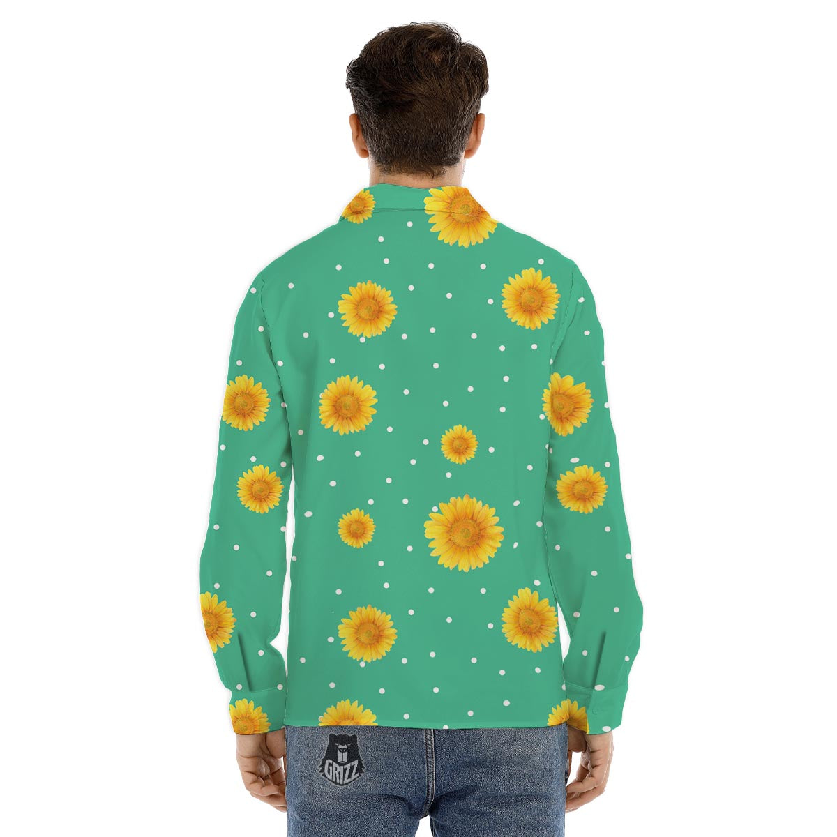 Psychedelic Trippy Purple Green Print Men's Dress Shirts-grizzshop