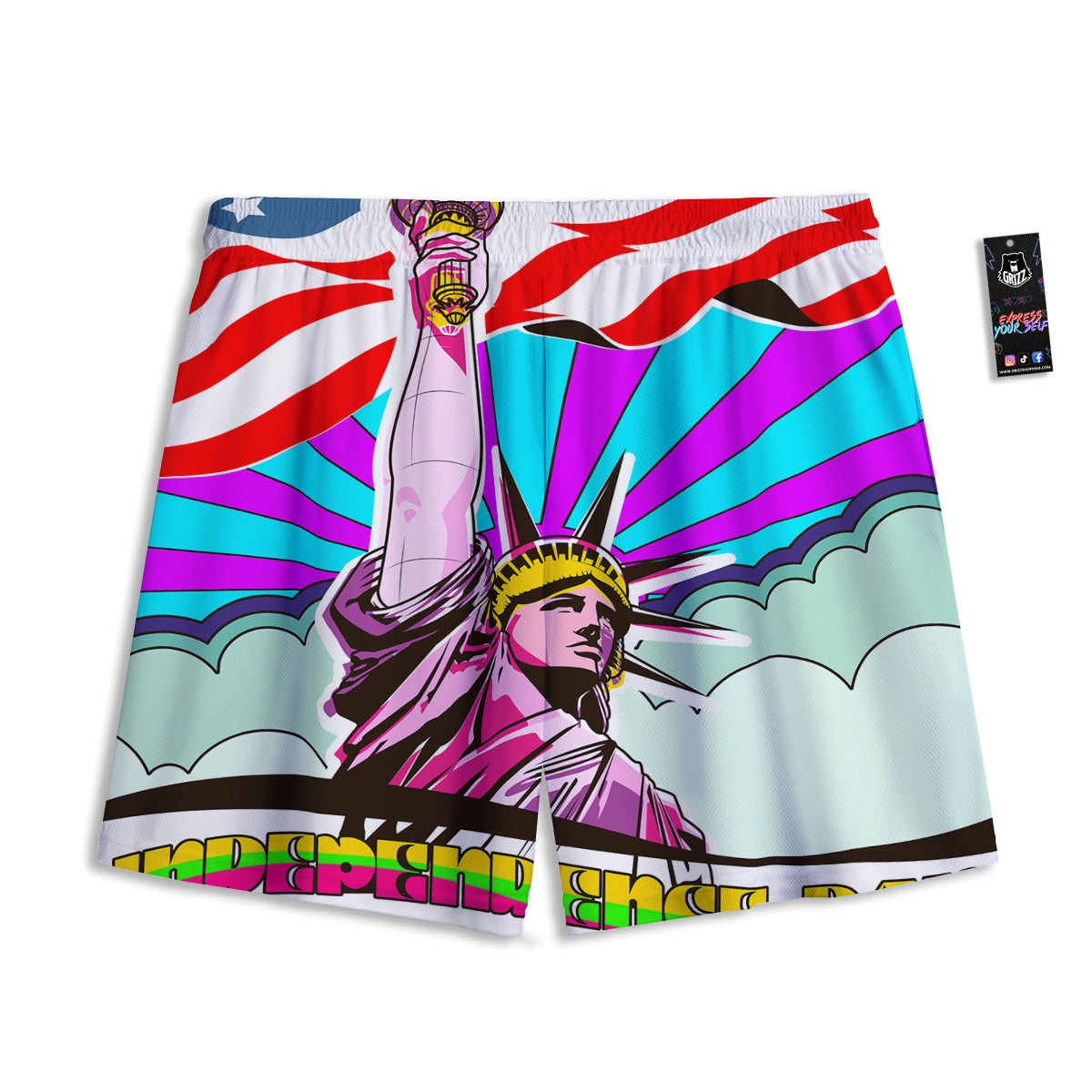 Rat Cute Print Pattern Mesh Shorts