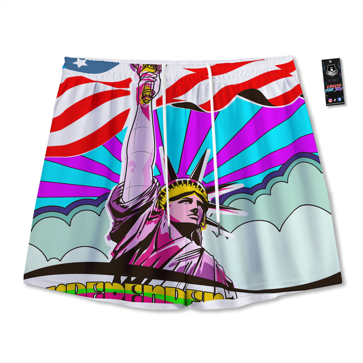 Rat Cute Print Pattern Mesh Shorts