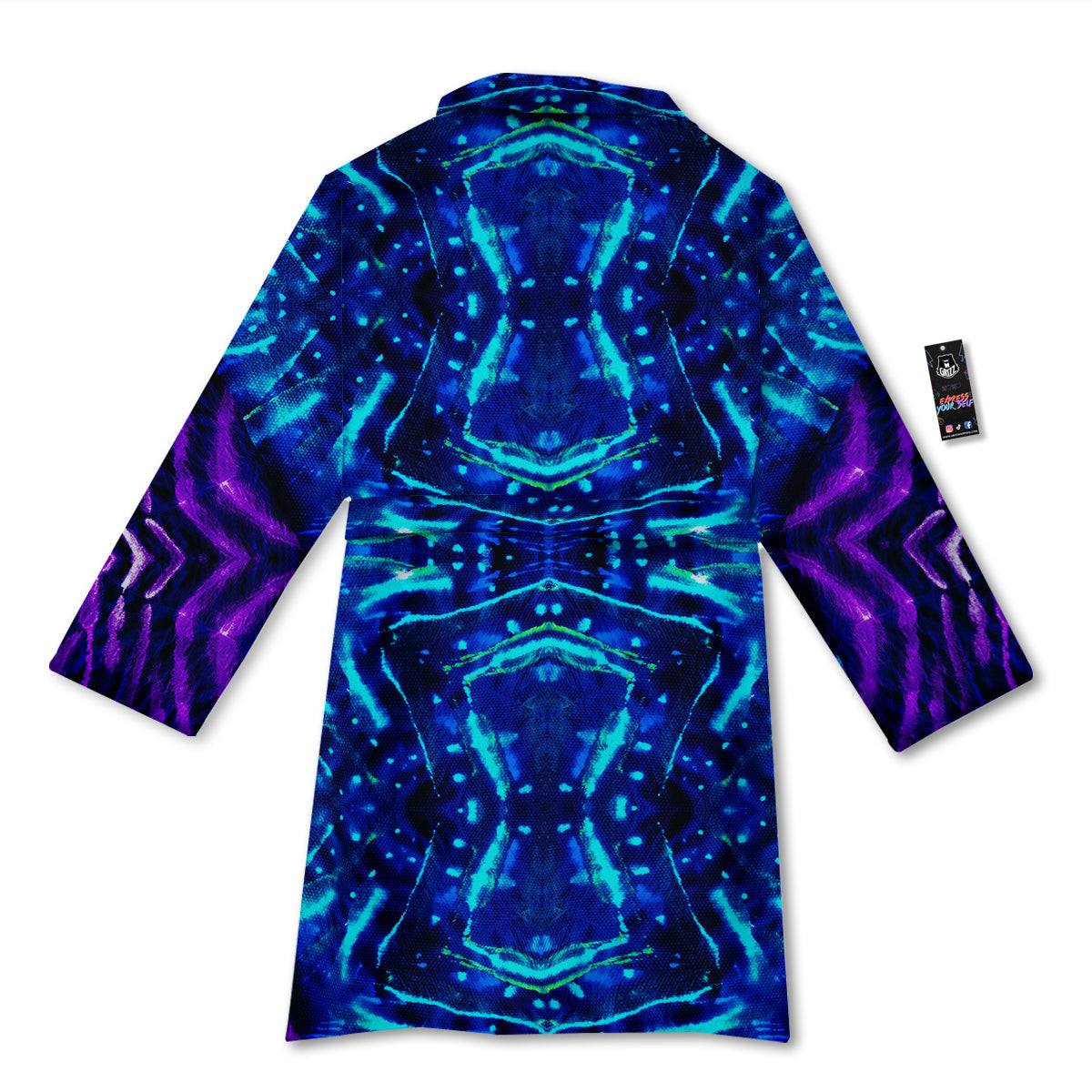 Psychedelic Watercolor Print Pattern Bathrobe-grizzshop