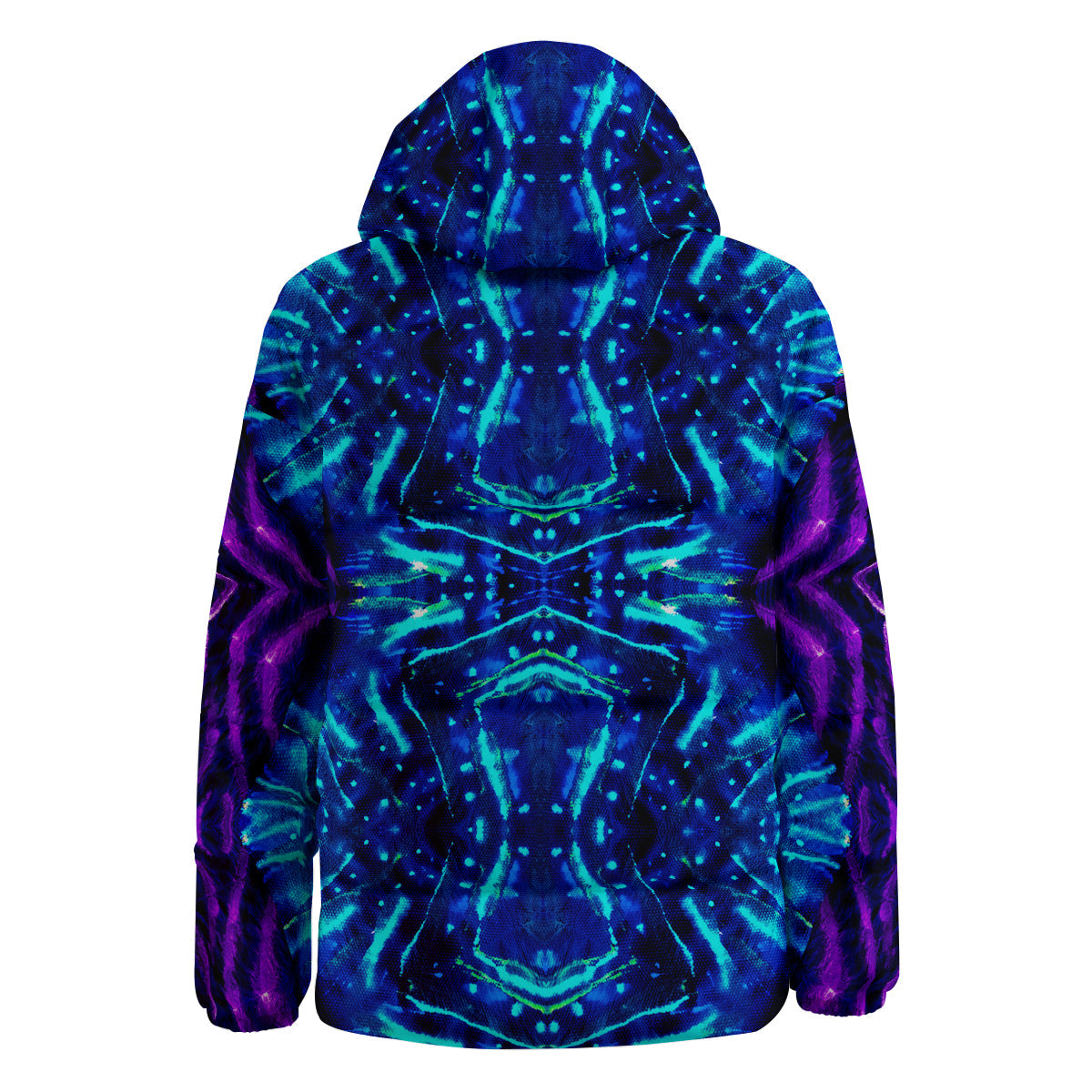 Psychedelic Watercolor Print Pattern Down Jacket-grizzshop