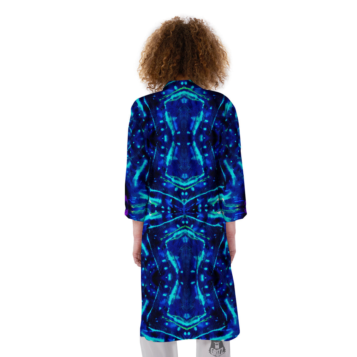 Psychedelic Watercolor Print Pattern Kimono-grizzshop