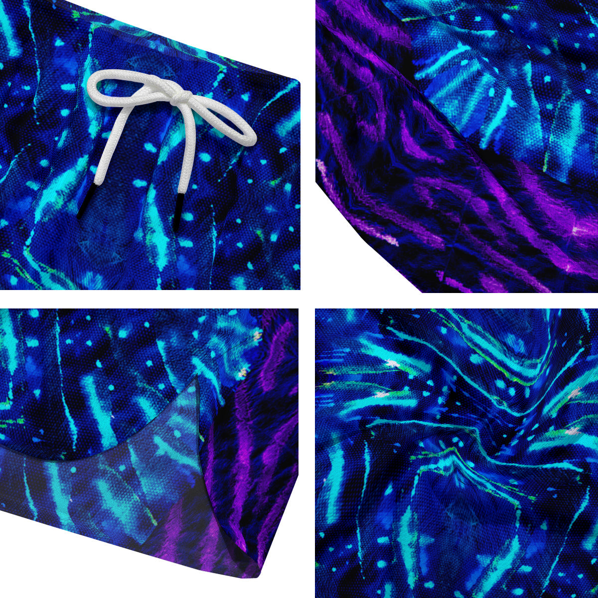 Psychedelic Watercolor Print Pattern Men's Running Shorts-grizzshop