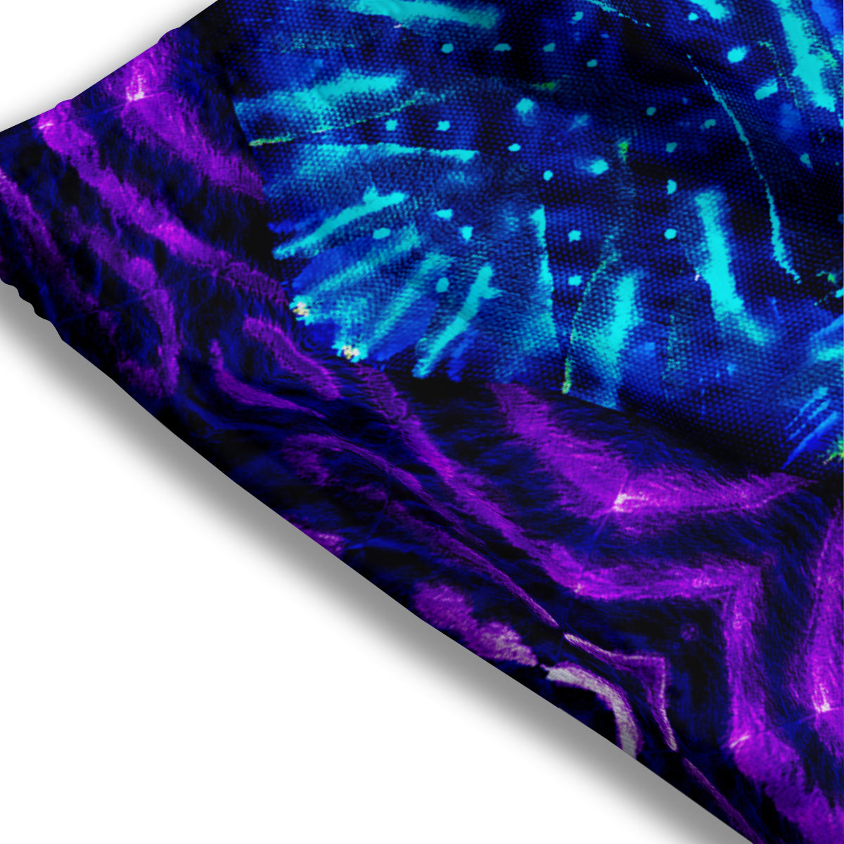 Psychedelic Watercolor Print Pattern Mesh Shorts