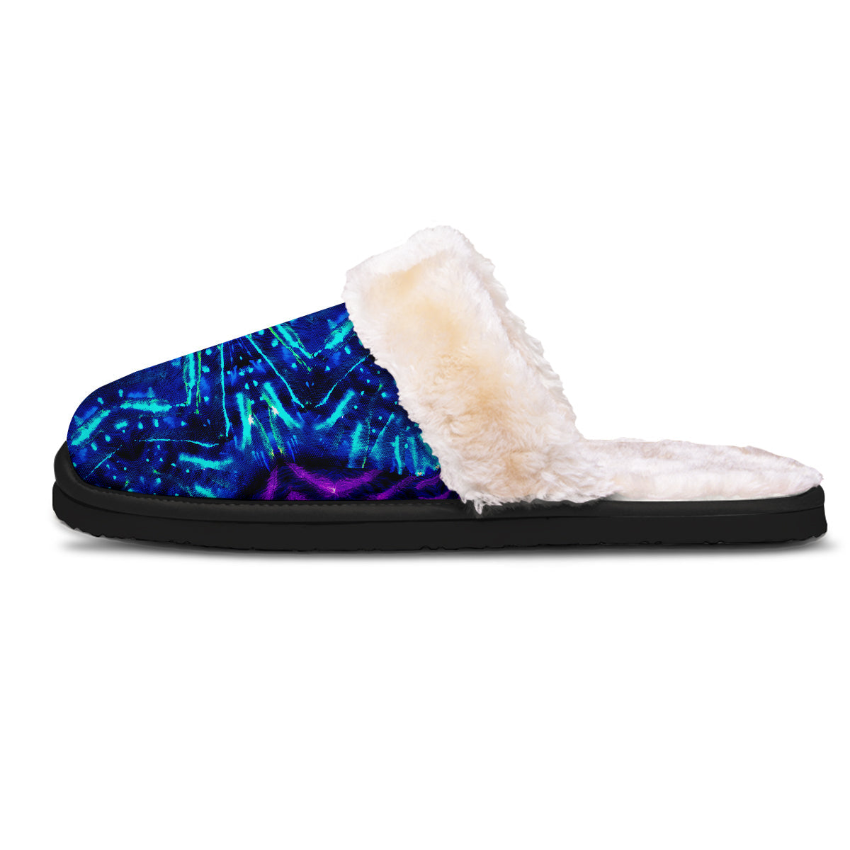 Psychedelic Watercolor Print Pattern Slippers-grizzshop