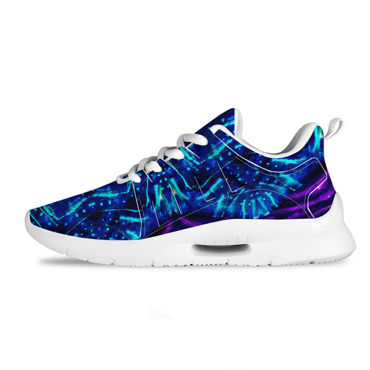 Psychedelic Watercolor Print Pattern Tennis Shoes-grizzshop