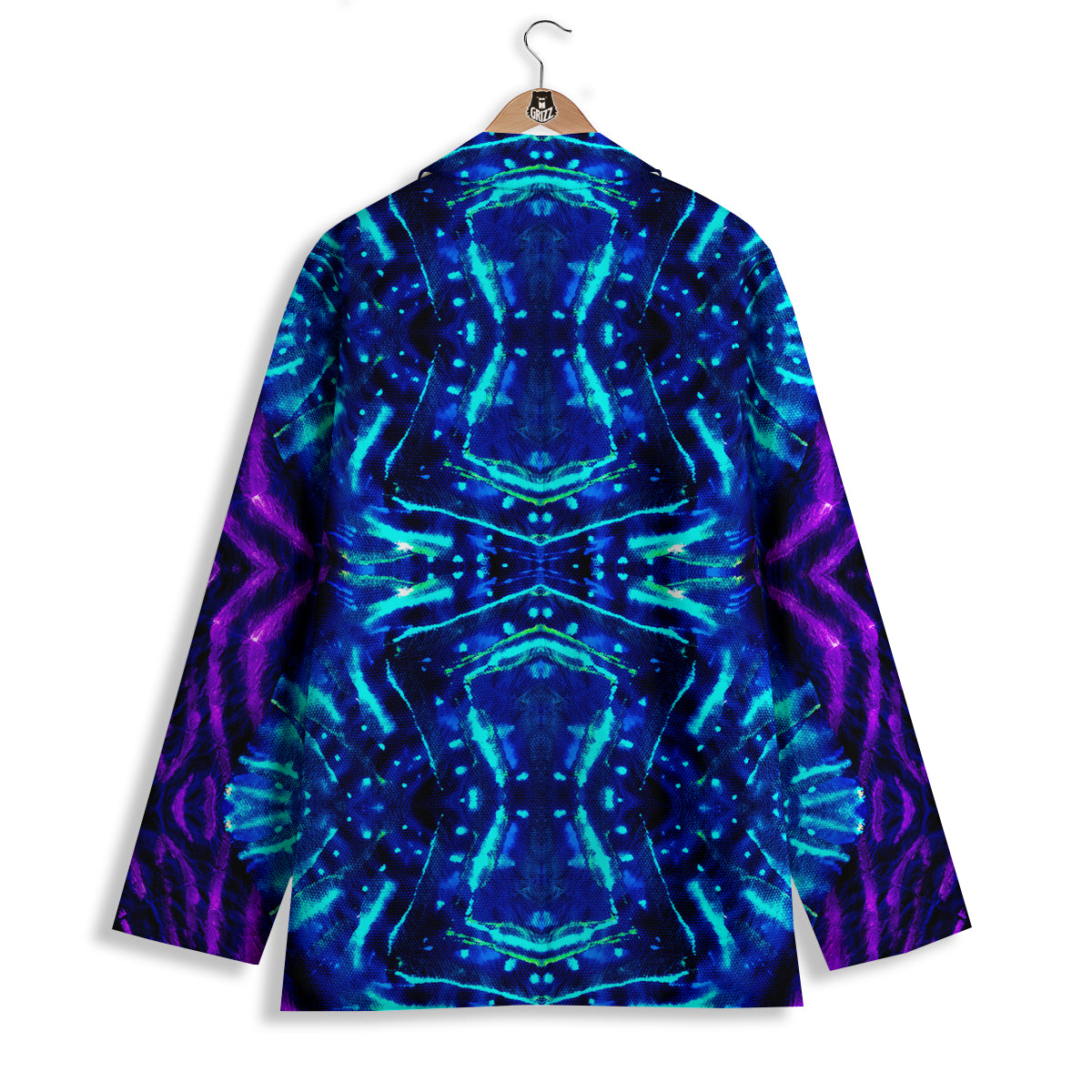 Psychedelic Watercolor Print Pattern Women's Blazer-grizzshop