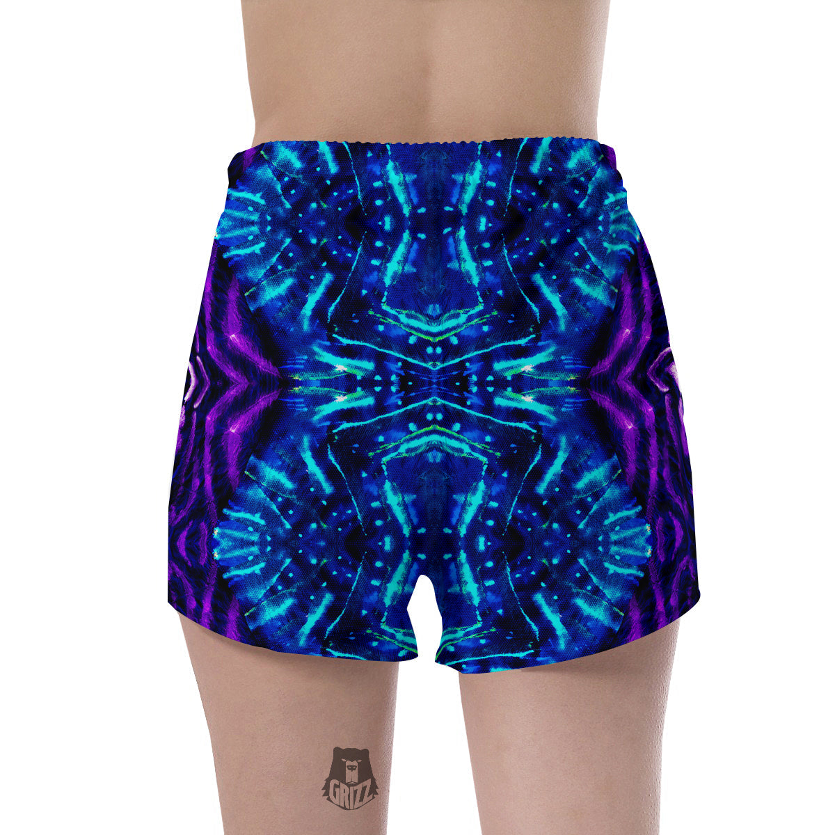 Psychedelic Watercolor Print Pattern Women's Shorts-grizzshop