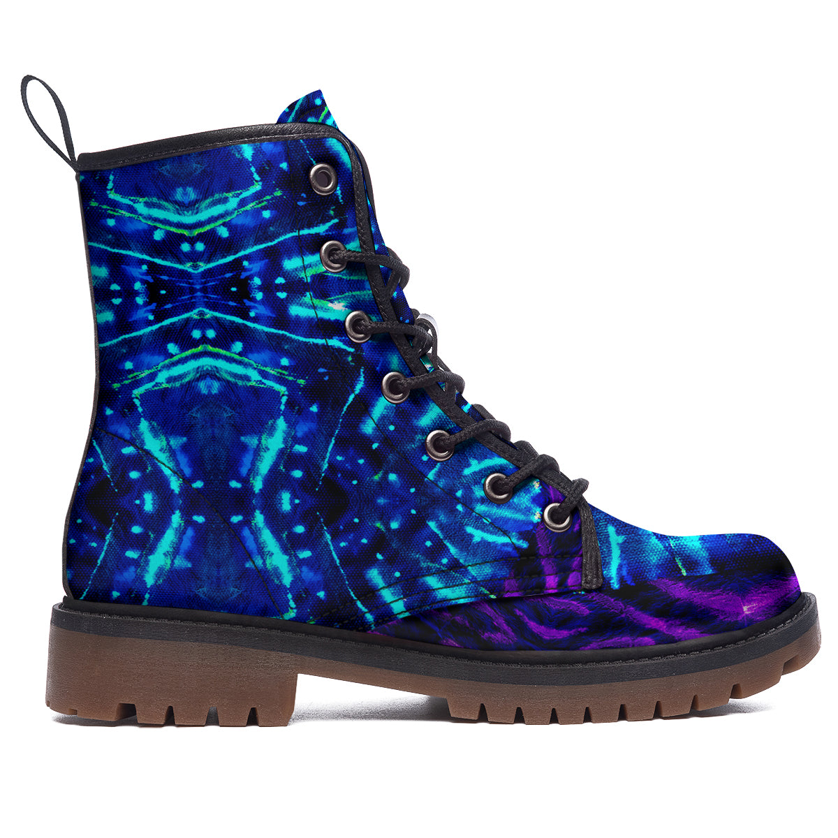 Psychedelic Watercolor Print Pattern Work Boots-grizzshop