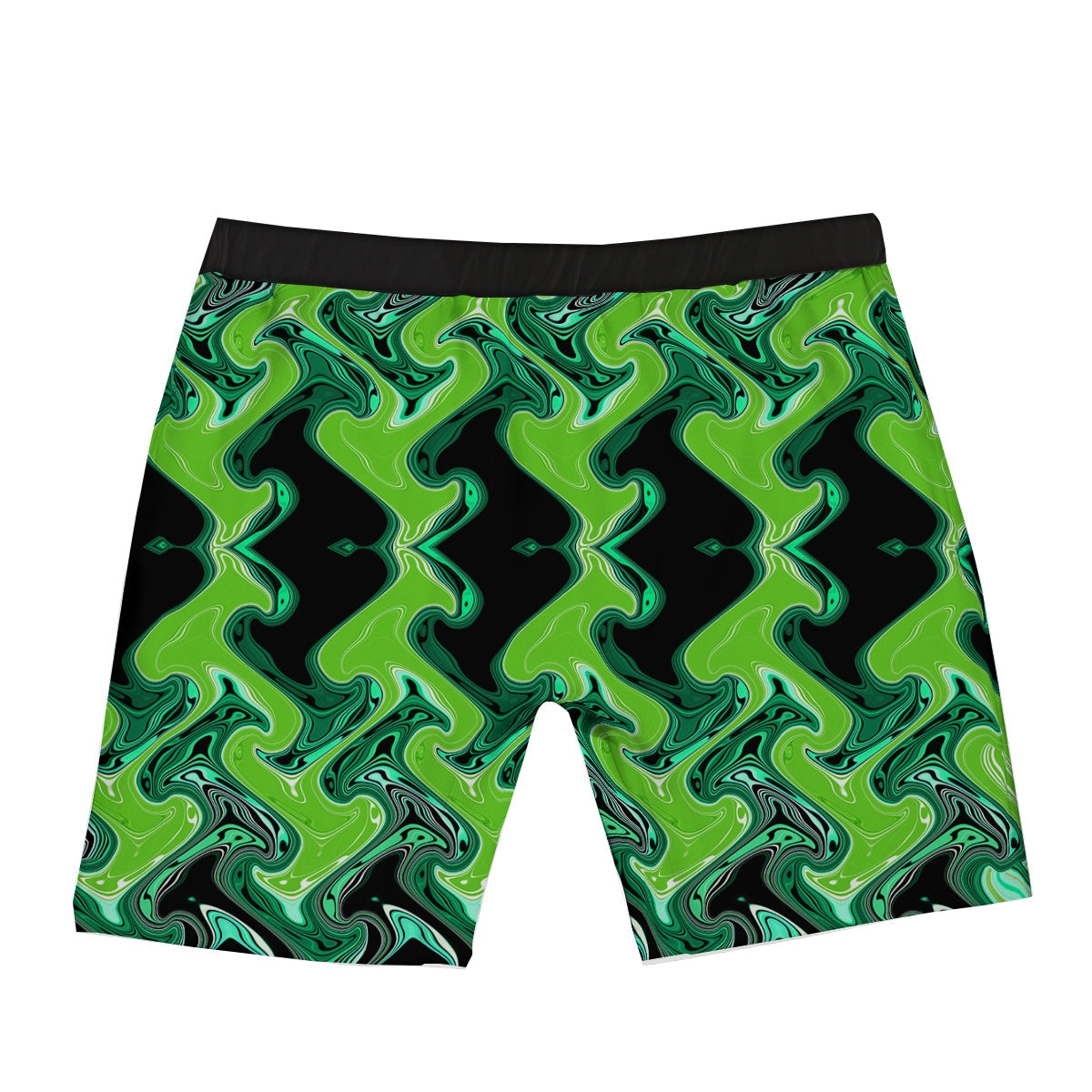 Psychedelic Wave Liquid Green Print Boxer Briefs-grizzshop