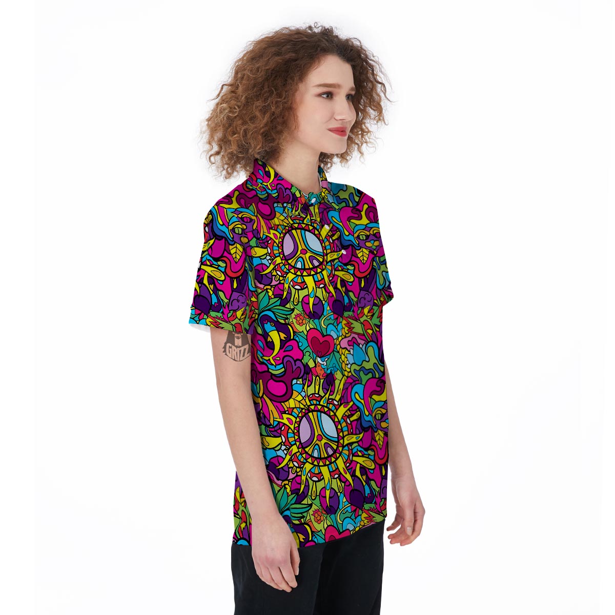 Psychedelic Women's Golf Shirts-grizzshop