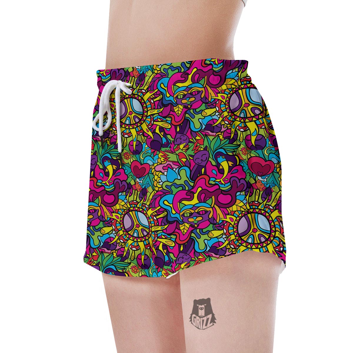 Psychedelic Women's Shorts-grizzshop