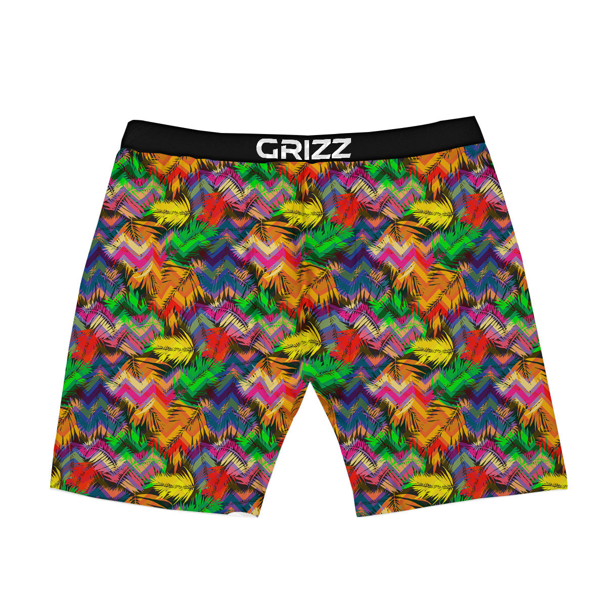 Psychedelic Zigzag Tropical Print Pattern Boxer Briefs-grizzshop